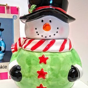 Large Vintage Snowman Cookie Jar